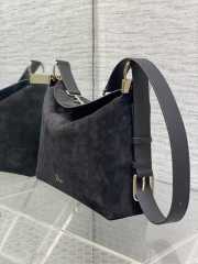 Uubags Dior Hobo Bag in Black Suede & Smooth Calfskin With Gold Hardware 28x24x8cm - 5