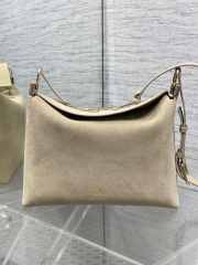 Uubags Dior Hobo Bag in Beige Suede & Smooth Calfskin With Gold Hardware 28x24x8cm - 2
