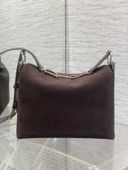 Uubags Dior Hobo Bag in Dark Brown Suede & Smooth Calfskin With Gold Hardware 28x24x8cm - 3