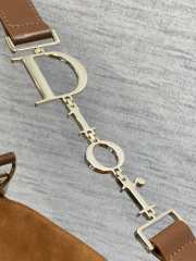 Uubags Dior Hobo Bag in Tan Suede & Smooth Calfskin With Gold Hardware 28x24x8cm - 6