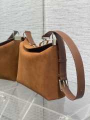 Uubags Dior Hobo Bag in Tan Suede & Smooth Calfskin With Gold Hardware 28x24x8cm - 5