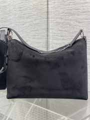 Uubags Dior Large Hobo Bag in Black Suede & Smooth Calfskin With Silver Hardware 39x29x11cm - 2