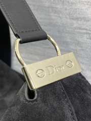 Uubags Dior Large Hobo Bag in Black Suede & Smooth Calfskin With Gold Hardware 39x29x11cm - 6
