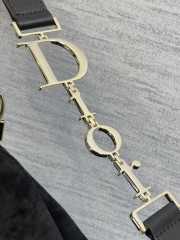 Uubags Dior Large Hobo Bag in Black Suede & Smooth Calfskin With Gold Hardware 39x29x11cm - 4