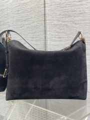 Uubags Dior Large Hobo Bag in Black Suede & Smooth Calfskin With Gold Hardware 39x29x11cm - 5