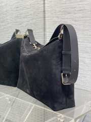 Uubags Dior Large Hobo Bag in Black Suede & Smooth Calfskin With Gold Hardware 39x29x11cm - 3