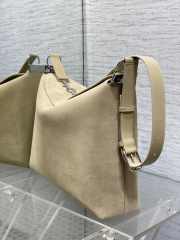 Uubags Dior Large Hobo Bag in Beige Suede & Smooth Calfskin With Silver Hardware 39x29x11cm - 5