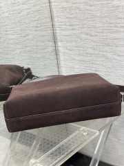 Uubags Dior Large Hobo Bag in Dark Brown Suede & Smooth Calfskin With Silver Hardware 39x29x11cm - 5