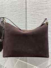 Uubags Dior Large Hobo Bag in Dark Brown Suede & Smooth Calfskin With Gold Hardware 39x29x11cm - 5