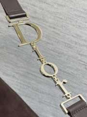 Uubags Dior Large Hobo Bag in Dark Brown Suede & Smooth Calfskin With Gold Hardware 39x29x11cm - 3