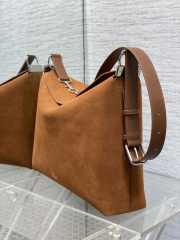 Uubags Dior Large Hobo Bag in Tan Suede & Smooth Calfskin With Silver Hardware 39x29x11cm - 6