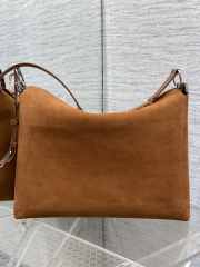 Uubags Dior Large Hobo Bag in Tan Suede & Smooth Calfskin With Silver Hardware 39x29x11cm - 4