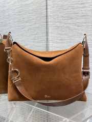 Uubags Dior Large Hobo Bag in Tan Suede & Smooth Calfskin With Gold Hardware 39x29x11cm - 6