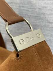 Uubags Dior Large Hobo Bag in Tan Suede & Smooth Calfskin With Gold Hardware 39x29x11cm - 3