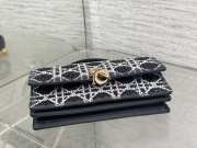 Uubags Miss Dior Micro Hand-Beaded Polka Dot Top Handle Bag In Black/White 21x11.5x4cm - 6