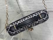 Uubags Miss Dior Micro Hand-Beaded Polka Dot Top Handle Bag In Black/White 21x11.5x4cm - 5