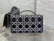 Uubags Miss Dior Micro Hand-Beaded Polka Dot Top Handle Bag In Black/White 21x11.5x4cm - 2