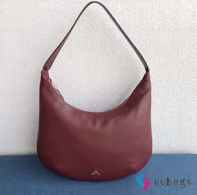 Uubags Manu Atelier Manu Large Hobo Bag In Burgundy 35x29cm - 1