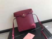 Uubags Manu Atelier Mini Pristine Black Soft In Burgundy 18cm - 1