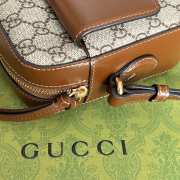 Uubags Gucci Horsebit 1955 Small Brown Leather Camera Bag 24.5x17x6.5cm - 3
