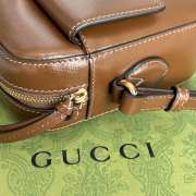 Uubags Gucci Small Horsebit 1955 Brown Leather Camera Bag 24.5x17x6.5cm - 2
