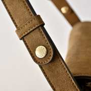 Uubags Gucci Horsebit 1955 Aura small shoulder bag in brown suede leather 26x17.5x10cm - 2