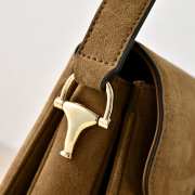 Uubags Gucci Horsebit 1955 Aura small shoulder bag in brown suede leather 26x17.5x10cm - 3