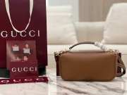 Uubags Gucci Horsebit 1955 Soft Small Top Handle Bag in Brown 22.5x12.5x5.5cm - 4