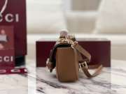 Uubags Gucci Horsebit 1955 Soft Small Top Handle Bag in Brown 22.5x12.5x5.5cm - 5