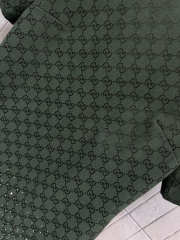 Uubags Gucci Green Embroidered GG Canvas Mini Dress  - 6