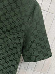 Uubags Gucci Green Embroidered GG Canvas Mini Dress  - 3