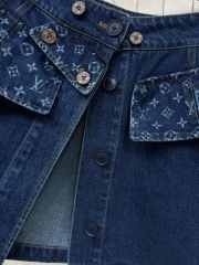 Uubags Louis Vuitton 1AJGE8 Denim Mini Skirt - 6