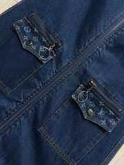 Uubags Louis Vuitton 1AJGDV Denim Dress with Zipper - 5