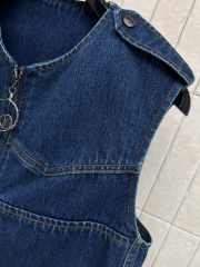 Uubags Louis Vuitton 1AJGDV Denim Dress with Zipper - 4