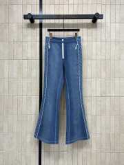 Uubags Louis Vuitton 1AIPVB Denim-Effect Softshell Ski Pants In Blue - 1