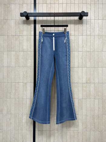 Uubags Louis Vuitton 1AIPVB Denim-Effect Softshell Ski Pants In Blue