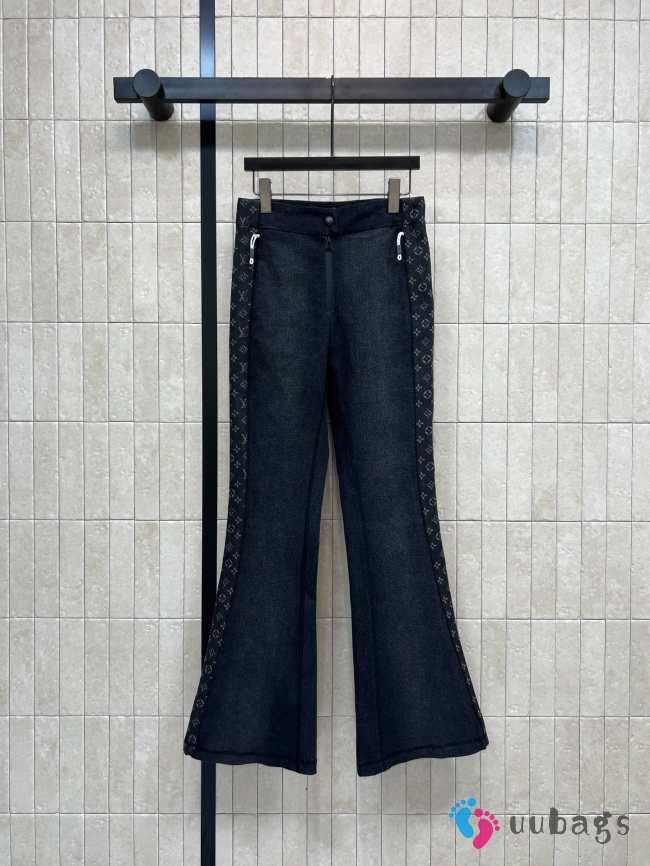 Uubags Louis Vuitton 1AIPWV Denim-Effect Softshell Ski Pants In Dark Grey - 1