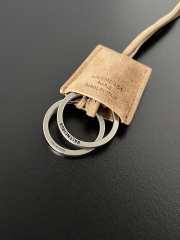 Uubags Balenciaga Rodeo Handbag Mini in noce suede calfskin and white fleecel, aged-silver hardware 23x17x10cm - 3