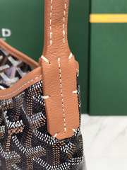 Uubags Goyard mini Bohème hobo bag in black/tan 26x11x22cm - 6