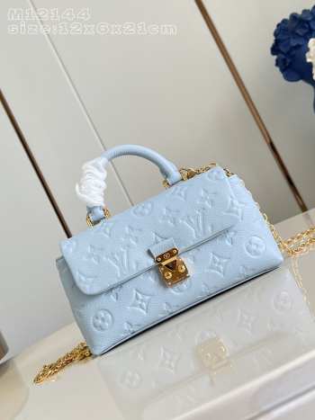 Uubags Louis Vuitton M12144 Madeleine Nano Bag In Light Blue 21x12.5x6cm