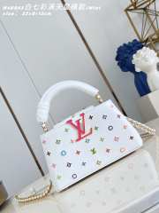 Uubags Louis Vuitton M27636 LV x TM Capucines East-West Mini Bag Snow 12x8x22cm - 1