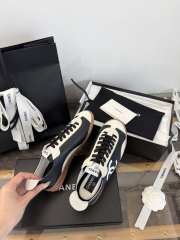 Uubags Chanel sneakers embossed calfskin and suede calfskin in black & white  - 3