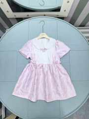 Uubags Fendi baby girl's pink cotton FF logo dress - 1