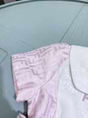 Uubags Fendi baby girl's pink cotton FF logo dress - 5