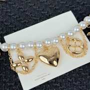 Uubags Louis Vuitton Pearl Heart Keychain - 4