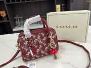 Uubags Coach Rowan Satchel Small Bag With Horse And Carriage Print 17x12x10cm - 1