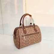Uubags Coach Rowan Satchel Bag In Signature Canvas In Im/Tan/Brown 25x15x12cm - 5