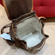 Uubags Miu Miu canvas and leather backpack in cocoa brown/brandy 25x29.5x12.5cm - 5