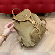 Uubags Miu Miu medium corduroy backpack in cinnamon 18x22x11.5cm - 4