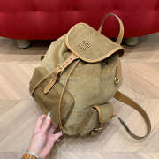 Uubags Miu Miu medium corduroy backpack in cinnamon 18x22x11.5cm - 3